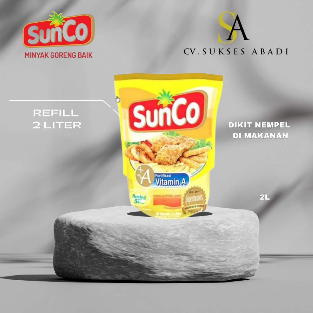 

Sunco Minyak Goreng Refill 2L Pouch Minyak Goreng Baik Kemasan 2 Liter Cooking Oil / Miyak Goreng Kelapa Sawit Palm Oil