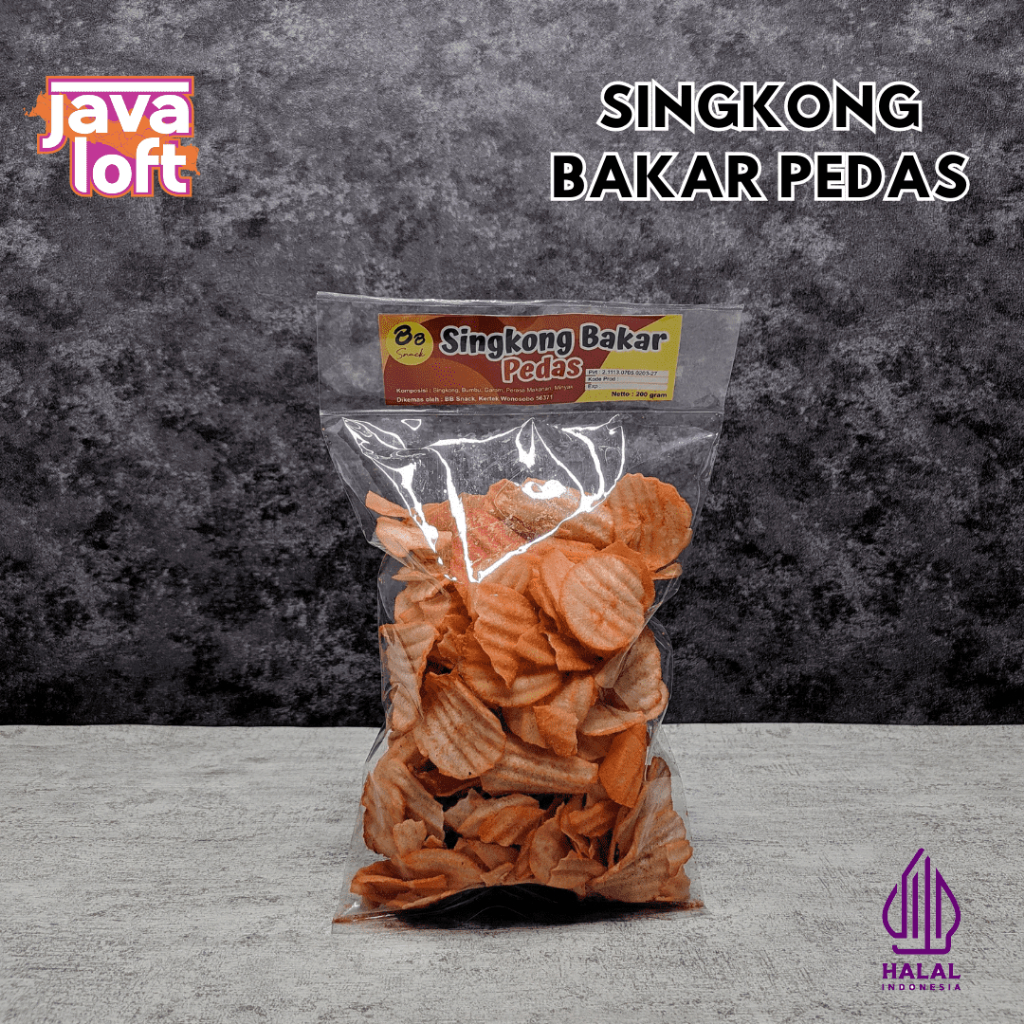 

Singkong Bakar BB Snack Cemilan Keripik Singkong Bakar Khas Wonosobo Pedas Gurih