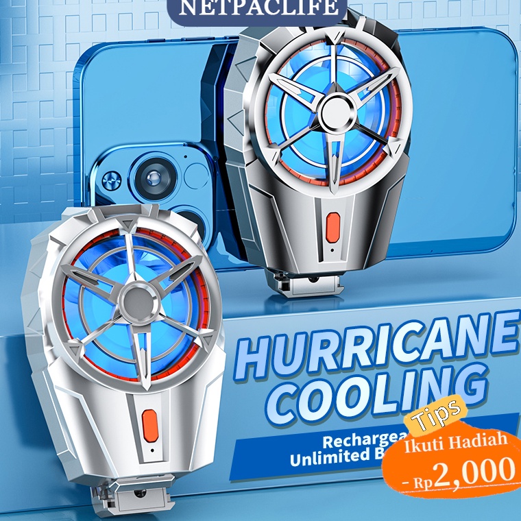 NetpacLife X52 Cooler HP Fancooler Pendingin Kipas Angin Wireless Telepon Cooler Gaming Radiator Cep
