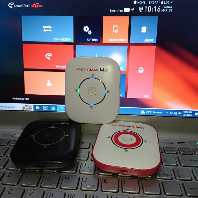 Modem Mifi Andromax M3Y Suport Kartu Smarfren Unlimited 4G B5B4 LTE 8523MHz Paki Battery h O6J8