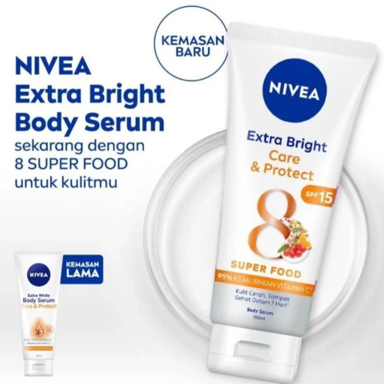 KODE N39V ORIGINAL Nivea Body Serum Extra White Care  Protect 18ml  Nivea Body Serum  Body Lotion
