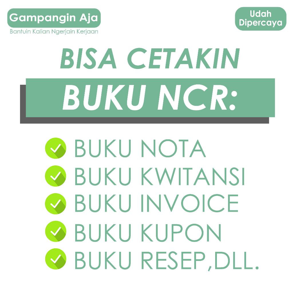 

Buku ncr nota invoice kwitansi cetak free desain