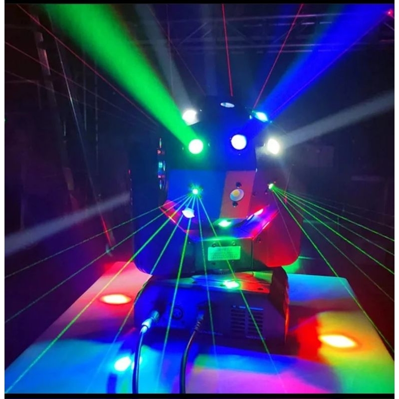 Moving ball disco ball light LED beam laser strobe