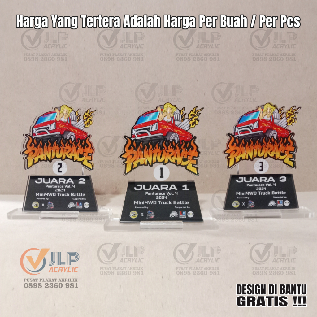 Piala Mini 4WD, Tropi Mini 4WD, Tropy Mini 4WD, Trophy Mini 4WD, Plakat Mini 4WD, Vandel Mini 4WD, P