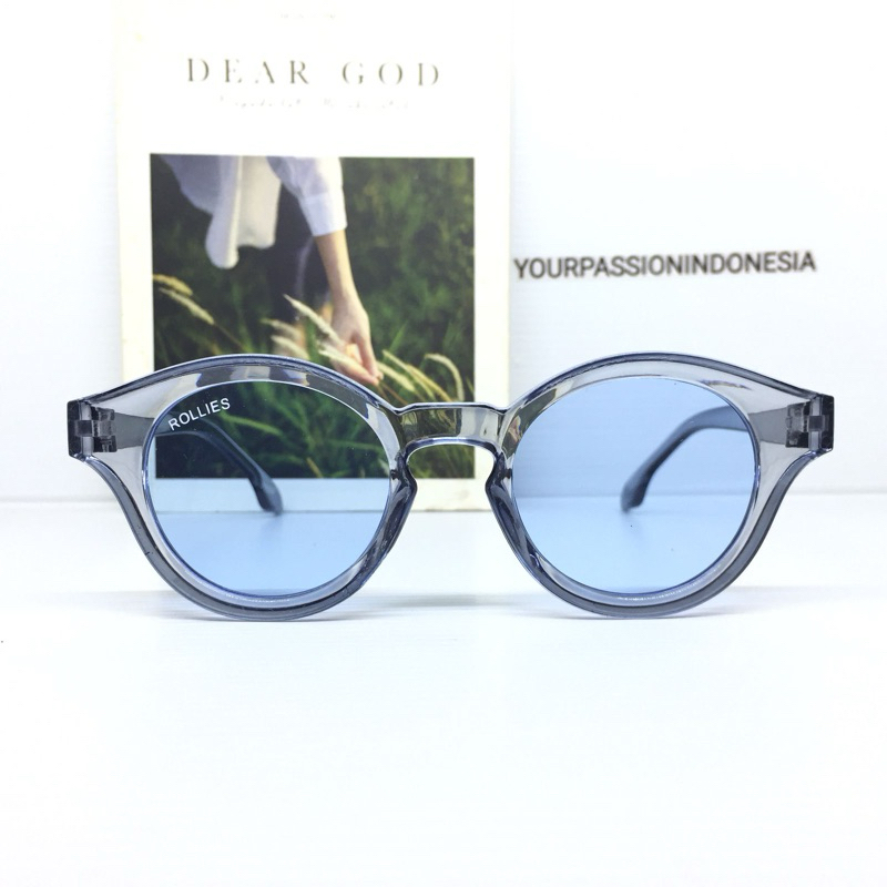 VV800 Kacamata Hitam Gaya Kacamata Fashion Model Oval Cowok Cewek