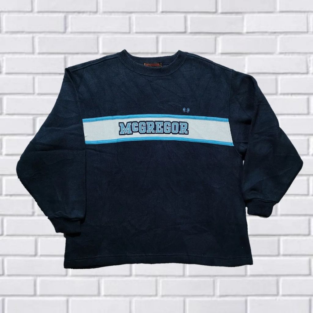 CREWNECK McGREGOR, TOWEL SCRIPT, SIZE S (SECOND BRANDED) DONGKER PEKAT, CN0087