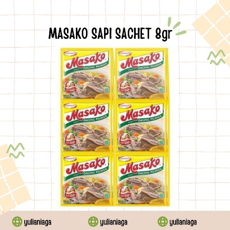 

MASAKO SAPI SACHET 8gr | Isi 4 sachet