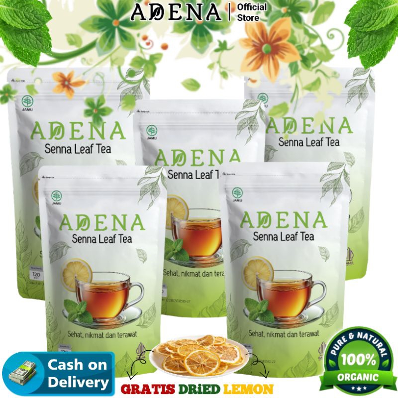 

PROMO 5 PCS ADENA Sena Leaf TEA Detox Slimming Tea Penurun Berat BADAN Pelancar BAB Free Dried Lemon