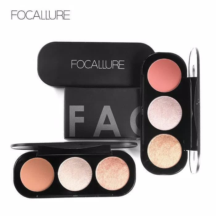 FOCALLURE FACE BLUSH & HIGHLIGHTER PALETTE