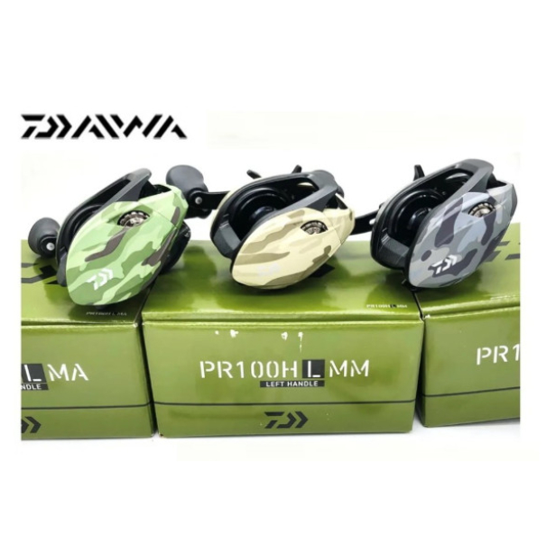 Gulungan Senar Pancing Rel Rell Daiwa 2022 PR Camo 100HL MA Camo&MM Camo Left BC Baitcasting