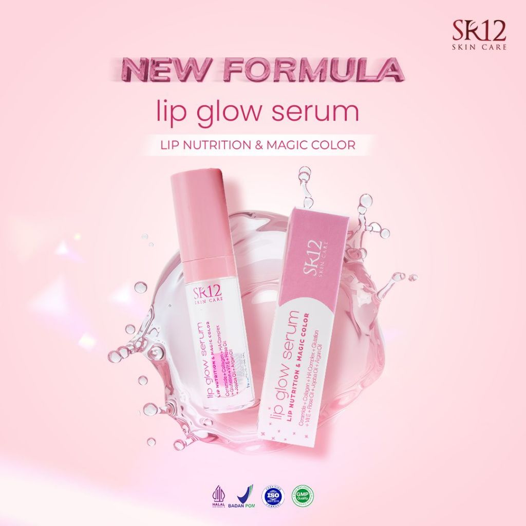 LIP GLOW SERUM BIBIR SR12 HERBAL SKINCARE / LIPSTIK & PELEMBAB BIBIR ALAMI /SERUM BIBIR BPOM