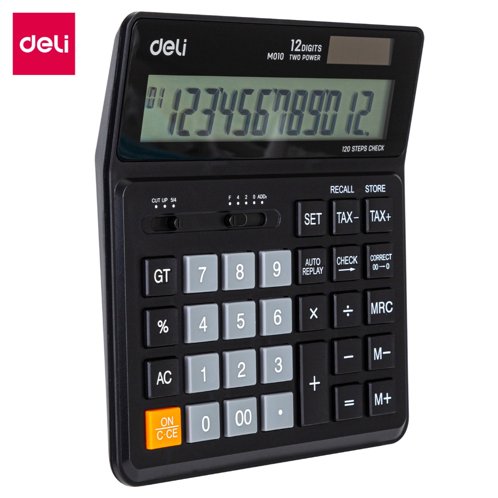 

Deli Kalkulator / Calculator EM01020 12 Digit Black / Hitam