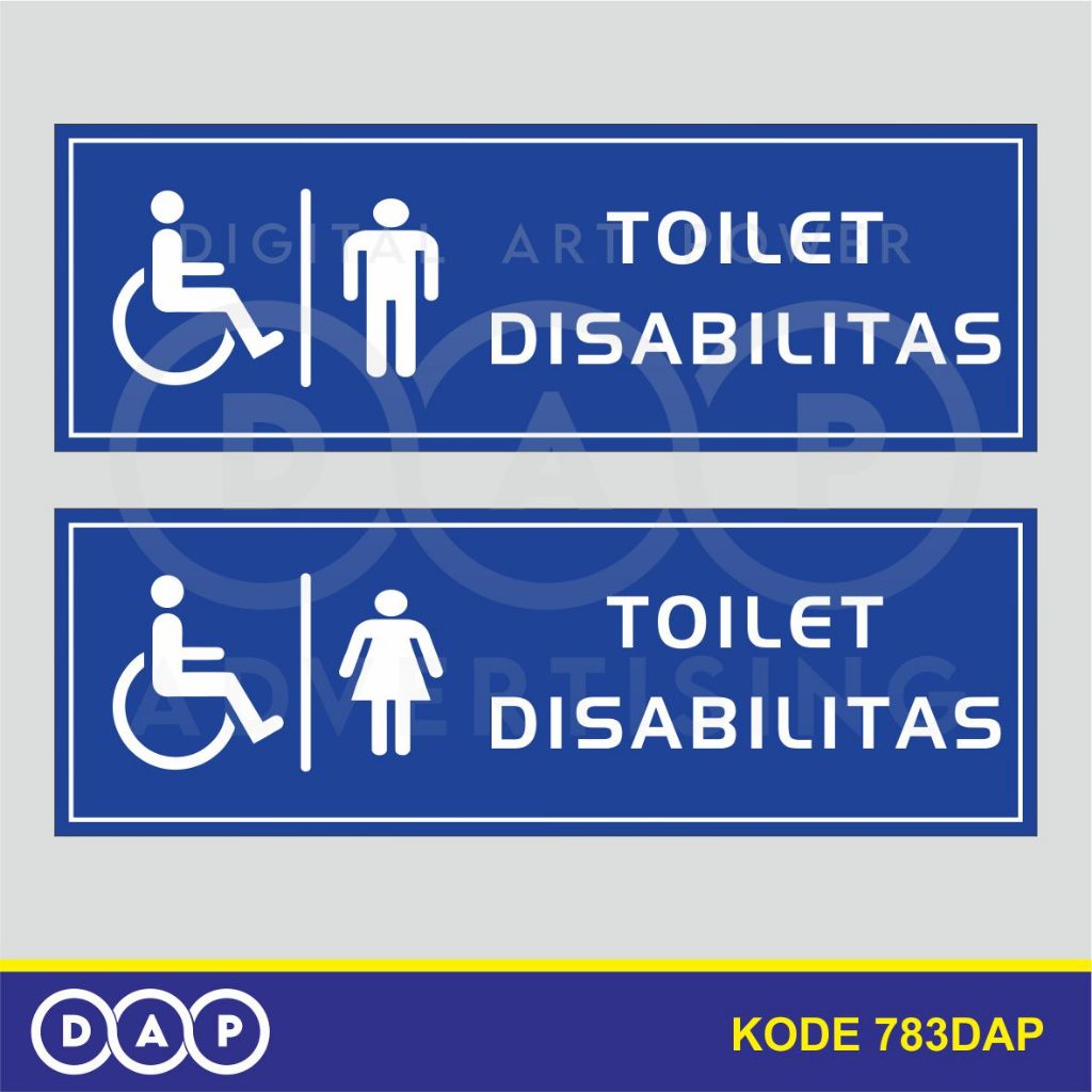 

783 - STIKER TOILET DISABILITAS - 30 X 15 CM - VYNIL - TERBAIK