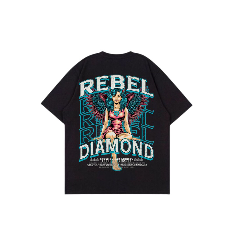 REBEL DIAMOND TSHIRT | KAOS REBEL DIAMOND | FREE STICKER