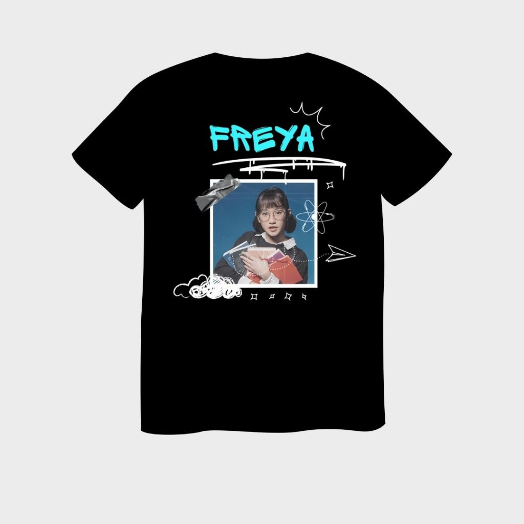Kaos JKT48 Freya Special Goes To School Edition | Kaos JKT48 | Kaos Unisex Pria Wanita / Ukuran M / 