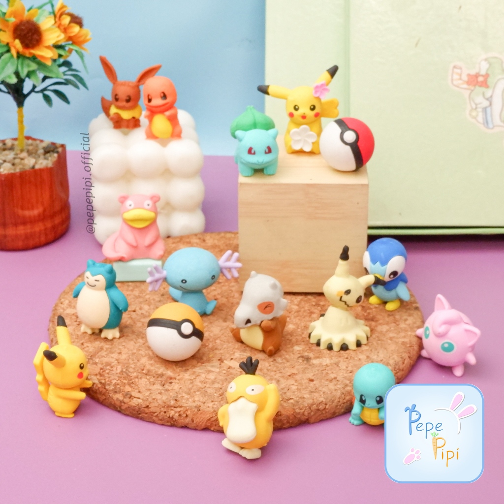 

Penghapus Pokemon 3D Variasi 2 Setip Eraser Hapusan Stip Pikachu Snorlax Eevee