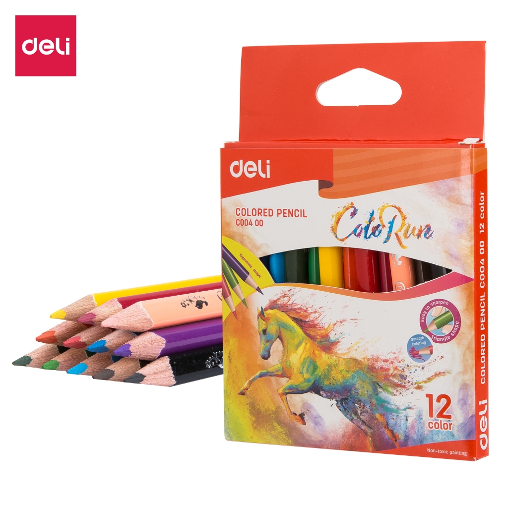 

Deli Pensil Warna / Colored Pencil Kecil / Pendek / Mini Anak-Anak 12 Warna EC00400