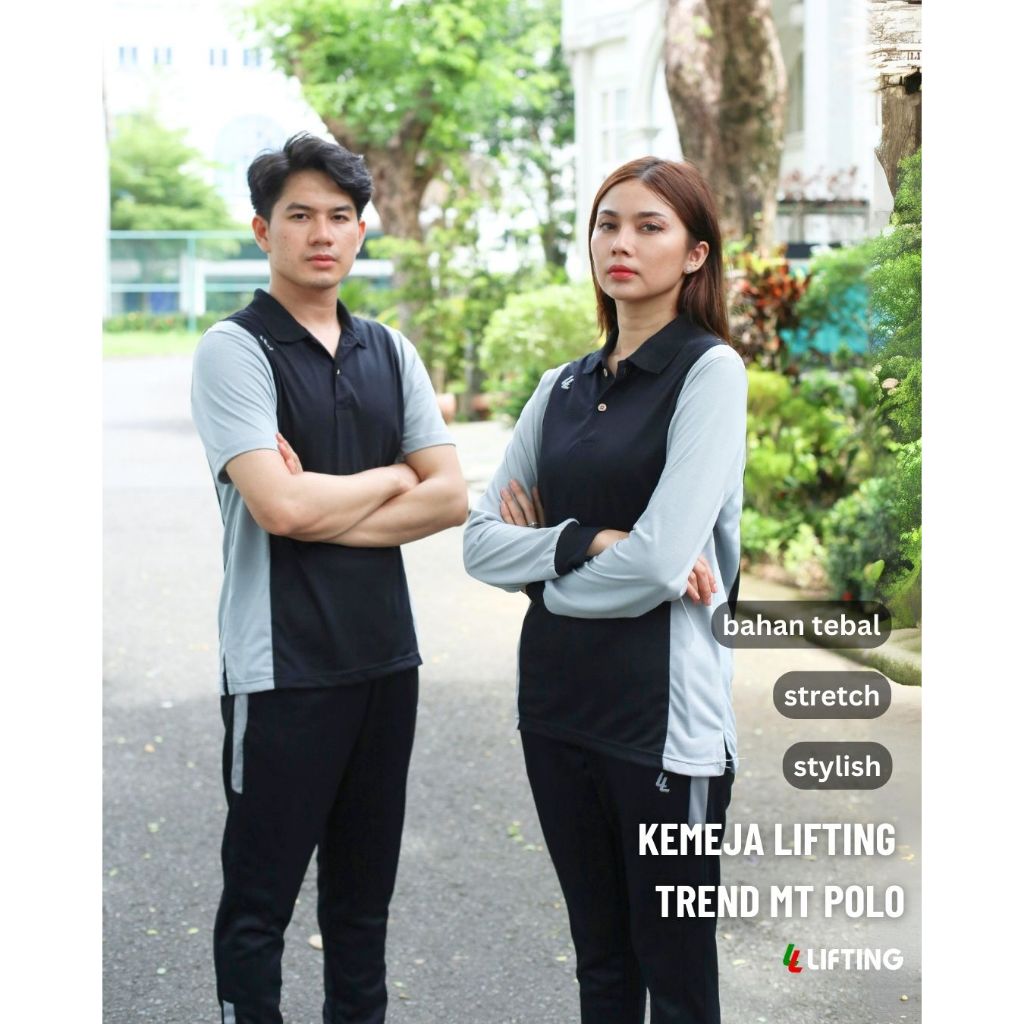 KEMEJA POLO MT TREND LIFTING / baju olahraga training kaos tennis golf