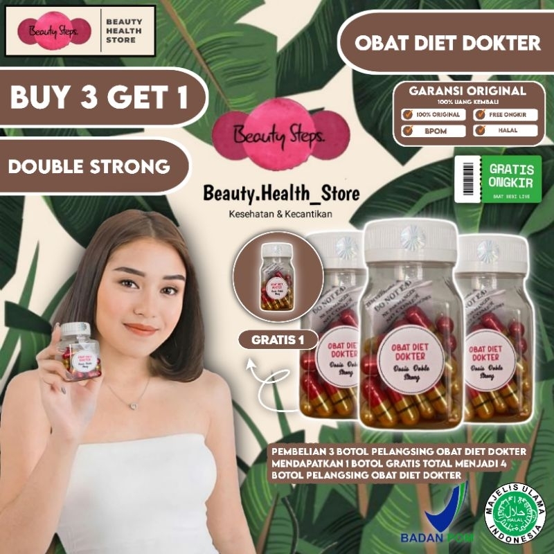 PROMO BELI 3 GRATIS 1 OBAT DIET DOKTER DOUBLE STRONG OBAT DIET DI JAMIN AMPUH / HERBAL DETOX ORIGINA