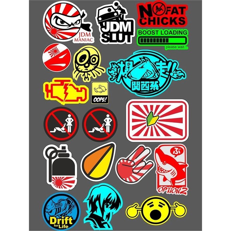 Stiker Motor Pack RACING MOTOR/BRAND/QUOTES RACING Stiker Pack JDM Viral Terbaru Termurah