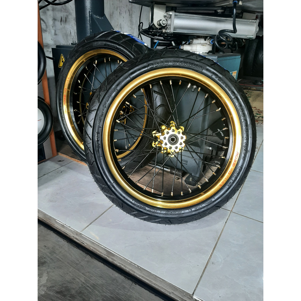 Wheelset Supermoto CRF 300/350 Ban Baru Ring 17