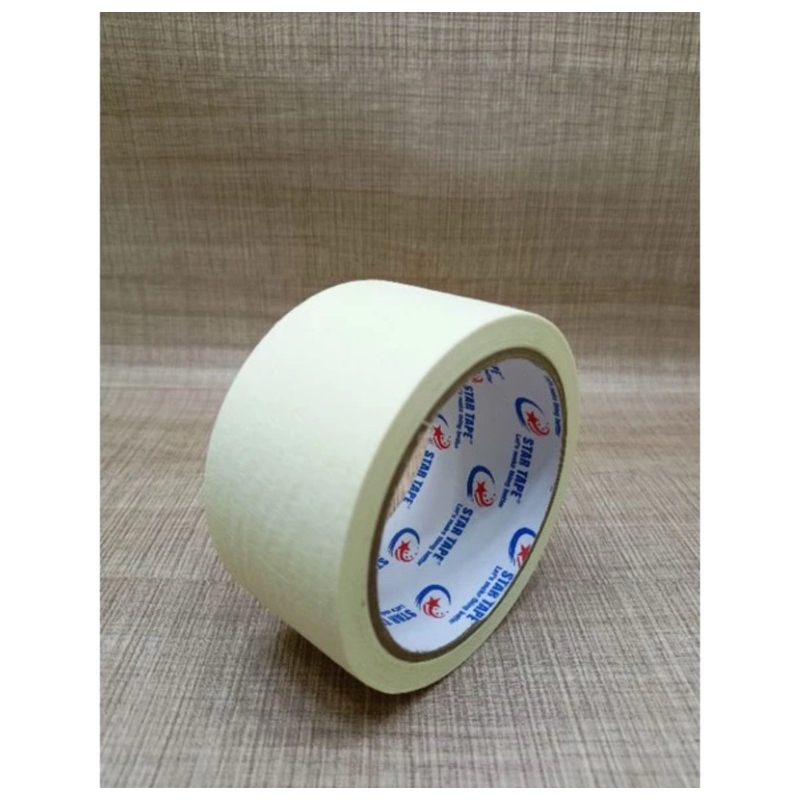 

Seven Star Masking Tape Lakban Isolasi Solasi Kertas 48mm x 20Y 20 Yard 20 Y Plakban Kertas 2” 2 Inch inci Asli Terbaik Super Lengket