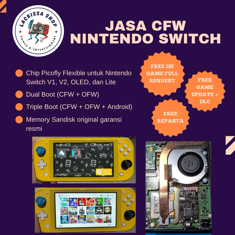 JASA CFW NINTENDO SWITCH LITE V1 V2 OLED MAKASSAR