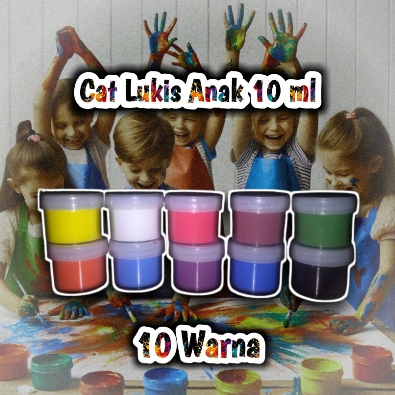 

promo cat lukis anak 10ml x 10 warna