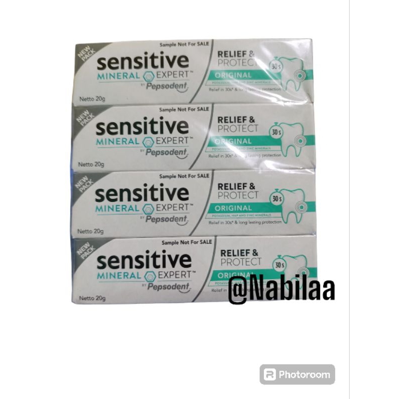 Pepsodent sensitive mineral expert travel pack 20gr original