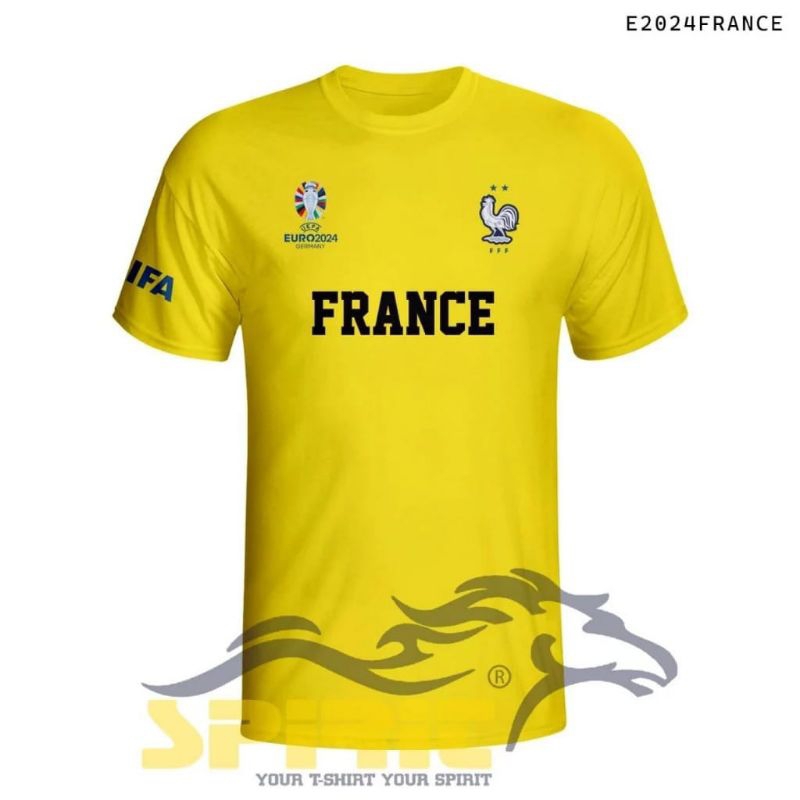 T-SHIRT KAOS DISTRO/KAOS JERSEY FRANCE EUFA EURO 2024 / KAOS BOLA