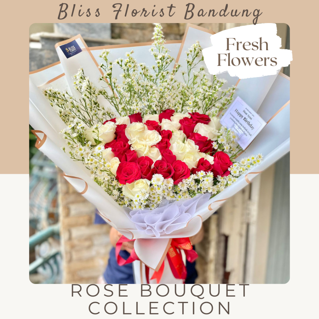 BUKET BUNGA /FLOWERS BOUQUET /FRESH BOUQUET MAWAR MERAH/ LILY/ MATAHARI