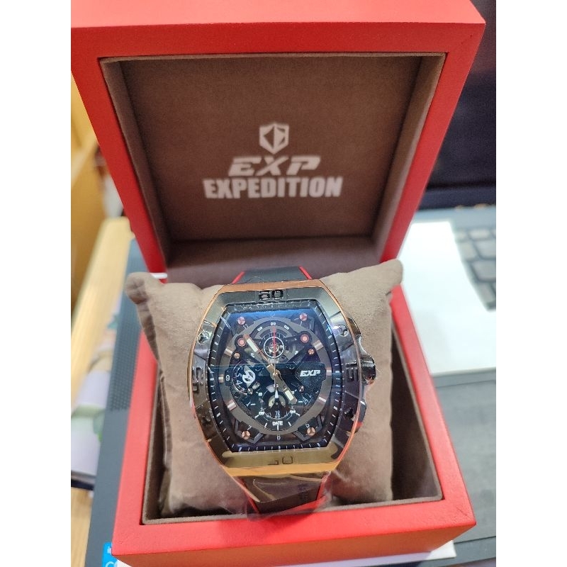 PROMO JAM TANGAN ARLOJI PRIA COWOK ORIGINAL EXPEDITION EXP EKSPEDITION E6800M RANTAI TAHAN AIR