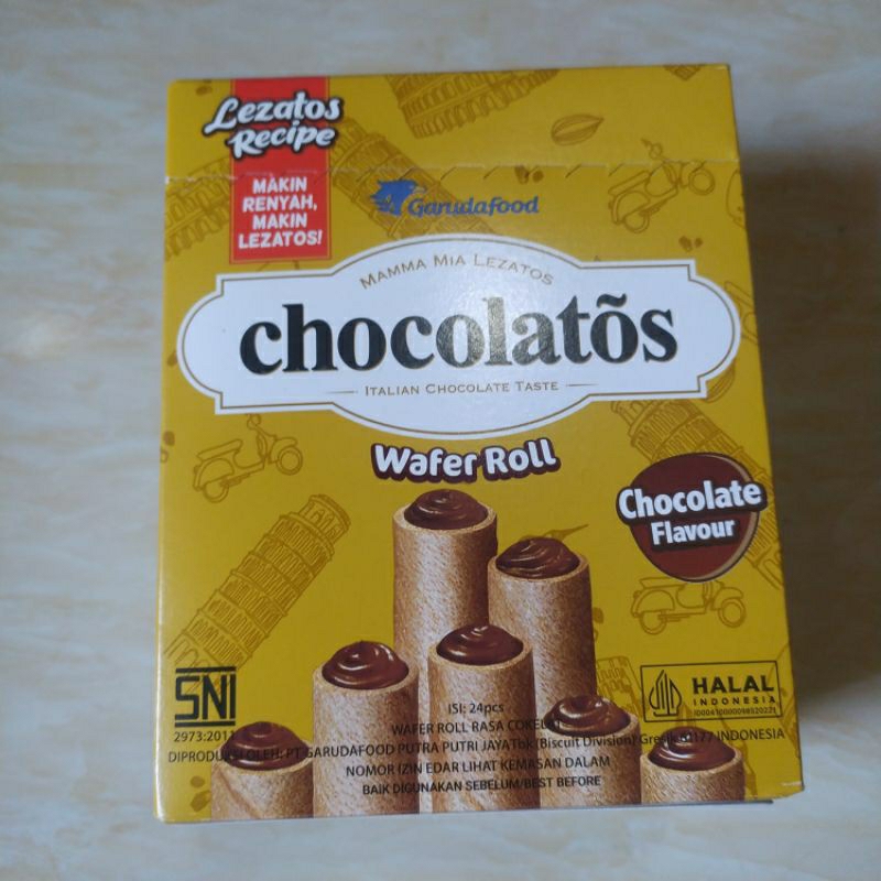 

Chocolatos wafer roll 7g, isi 24pc