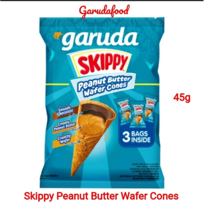 

Garuda Skippy Peanut Butter Wafer Cones 45g (3pc@15g)