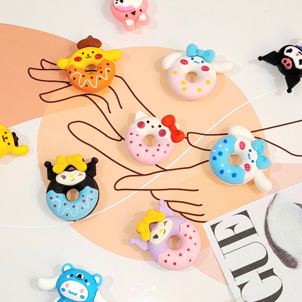 

Penghapus Donat SANRIO Imut Lucu 1 PCS Per Plastik Super Cute Favorit Anak / Penghapus Sanrio bentuk Donut Mini Kuromi Cinamorol Best Seller Harga Termurah Stationary Fancy Bisa Grosir dan COD