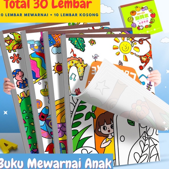 

KODE K4Q9 Buku Gambar Lukis Mewarnai Anak Sketchbook A4 ST6
