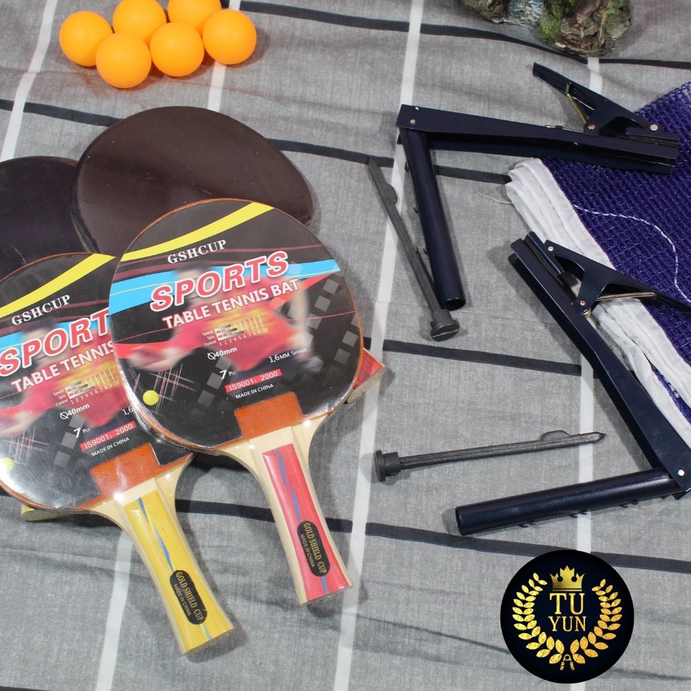 KODE O66A Bet Tenis Meja Kualitas Premium 1 Set Isi 4 Bet 6 BolaBesi Net Dan Jaring Net BT3  TENIS P