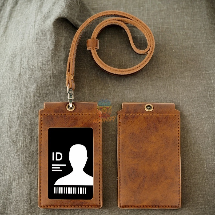 

KODE I9P4 ID Card Kulit Magnet 2 Lapis Aksesori Kantor Stylish untuk Penyimpanan Kartu