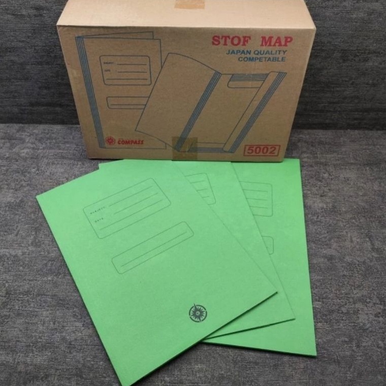 

KODE O8C6 Stofmap New Compass Stopmap Kertas Buffalo ASLI bukan cetak Stof map 52 Stop map 5pcs