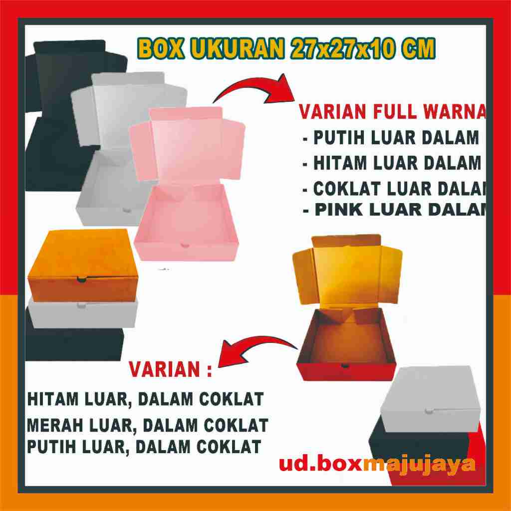 Kardus 27x27x10 Cm /Box Puding / Box Hoodie / Kardus Hampers