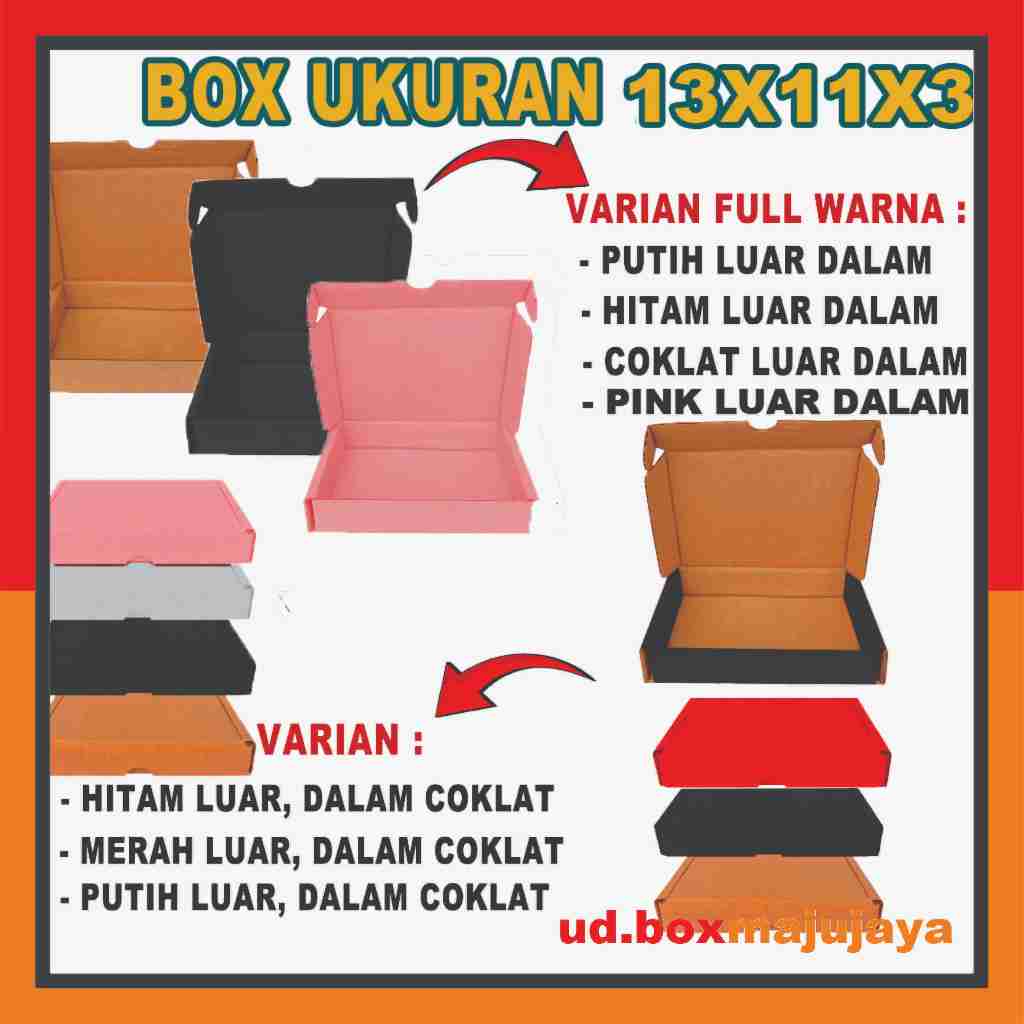 

Box 13x11x3 Cm Lipat Samping/Box Dompet/Kardus Polos/Karton
