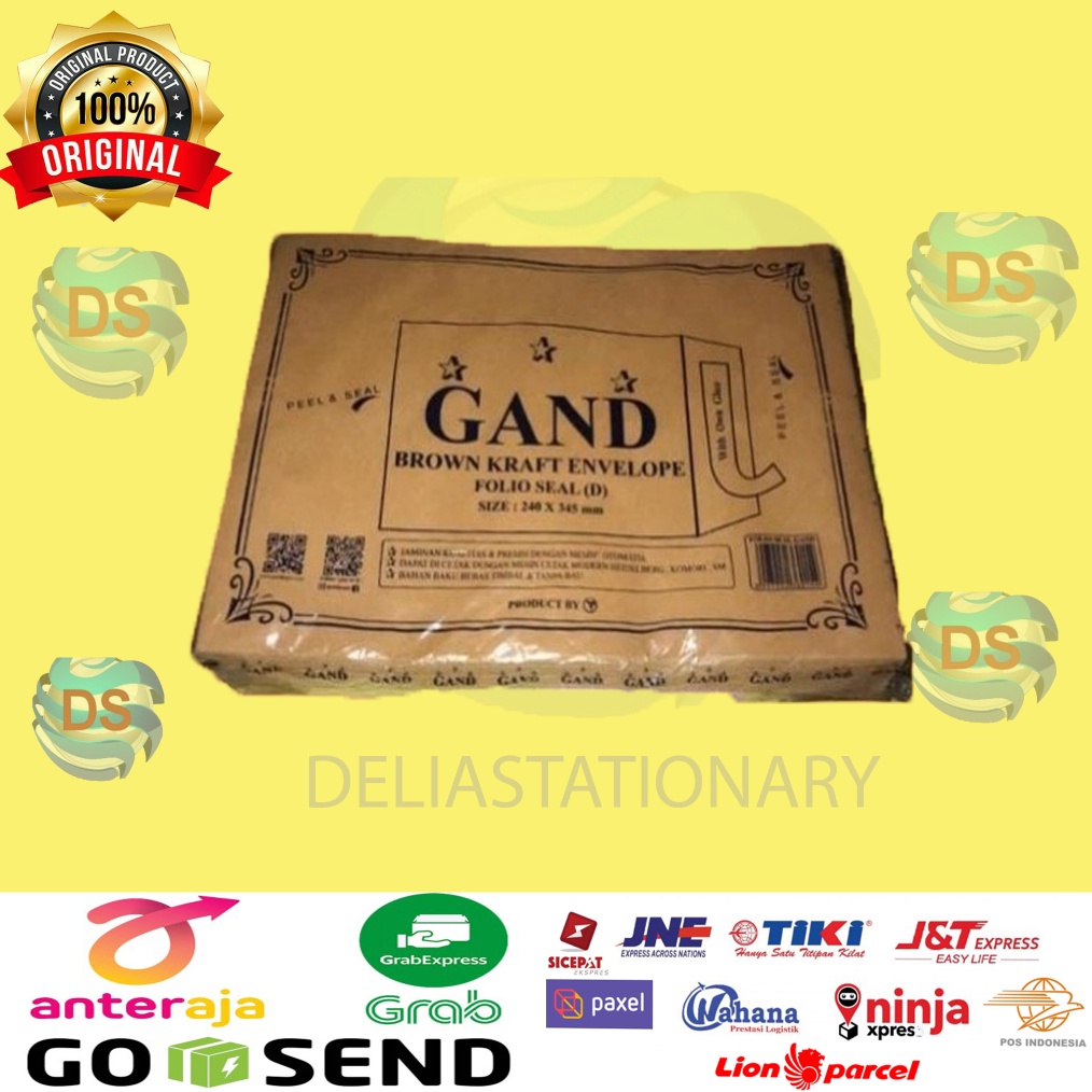 

KODE S7L5 AMPLOP COKLAT FOLIO SEAL MEREK GAND BERKUALITAS