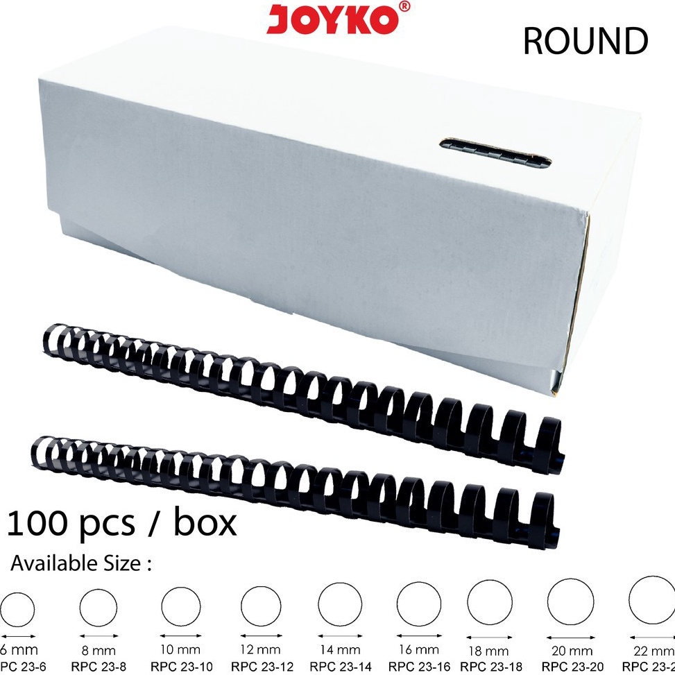 

KODE T8O9 Joyko Ring Plastic Comb RPC236 Sampai 22 Folio 1 Box