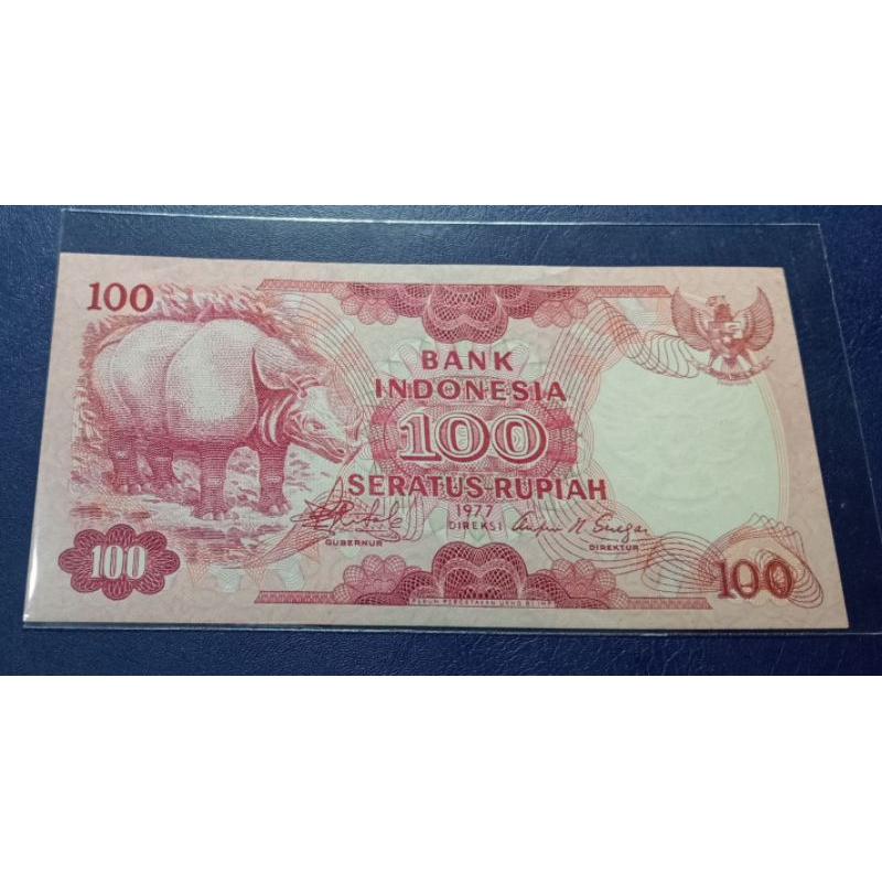 Uang Lawas RI 100 Rp Badak THN 1977