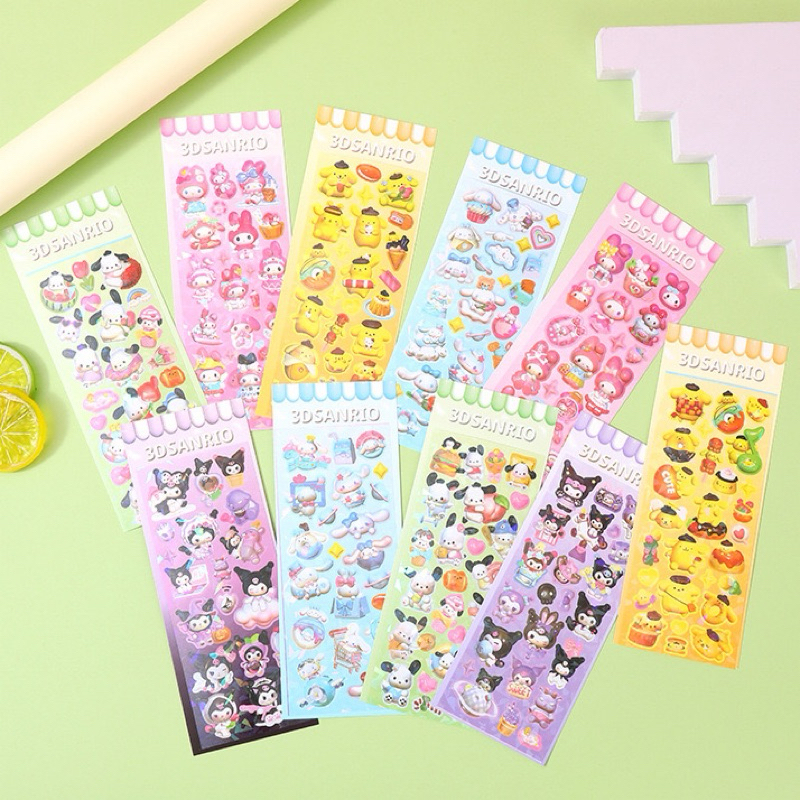 

stiker glossy 3D sanrio kuromi melody / stiker lucu kuromi melody / stiker anak murah / sticker murah