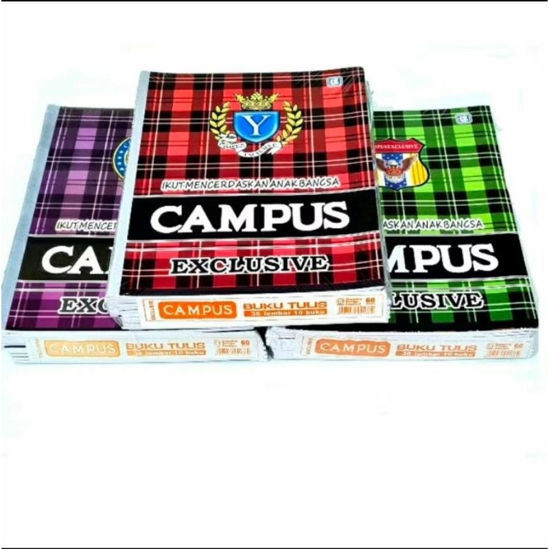 

Buku Tulis Campus Exclusive (Ukuran Standar) isi 38 Lembar (1 Pak Isi 10 Buku)