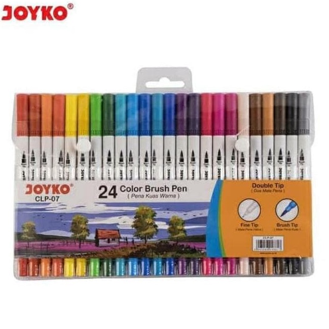 

KODE B7X8 Joyko Color Brush Pen double tip Set 24warna CLP7