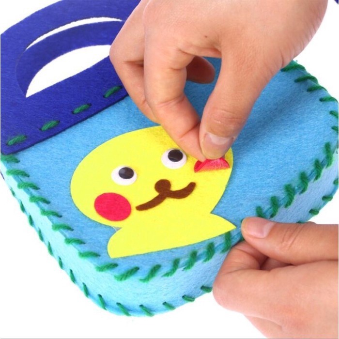 

SUPER DIY Tas Anak Lucu Flanel DIY BAG Mainan Edukasi Goodie Bag Prakarya