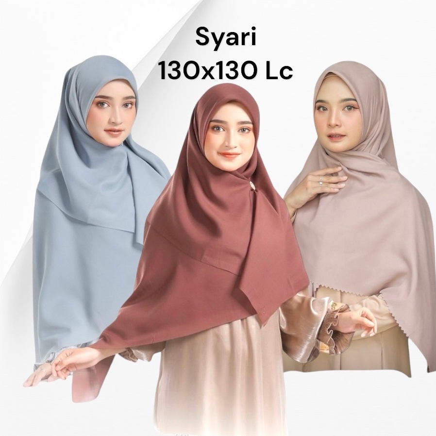 hijab Segiempat Voal Syari Jilbab Voal Premium Lasercut By bduostore Hijab ukuran 130x130