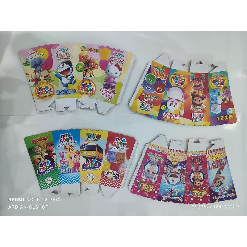 

isi 100 Lembar Kertas Popcorn 12x6 whit Kraft